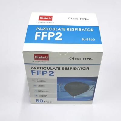 国外出口防尘FFP2防护口罩，EN149 FFP2半面罩口罩，弹性耳带，含熔喷布和无纺布