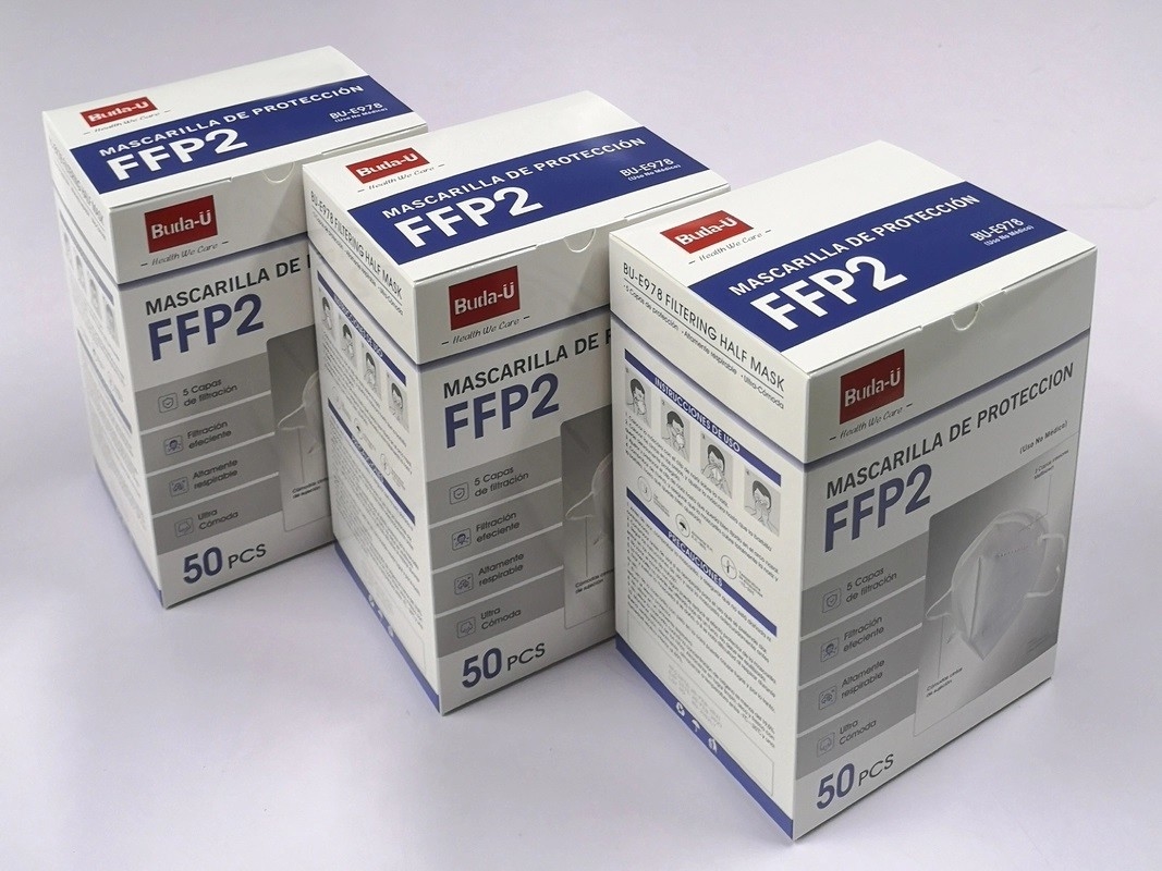 国外出售西班牙FFP2防护口罩，CE 0370 认证，西班牙语包装FFP2防护口罩